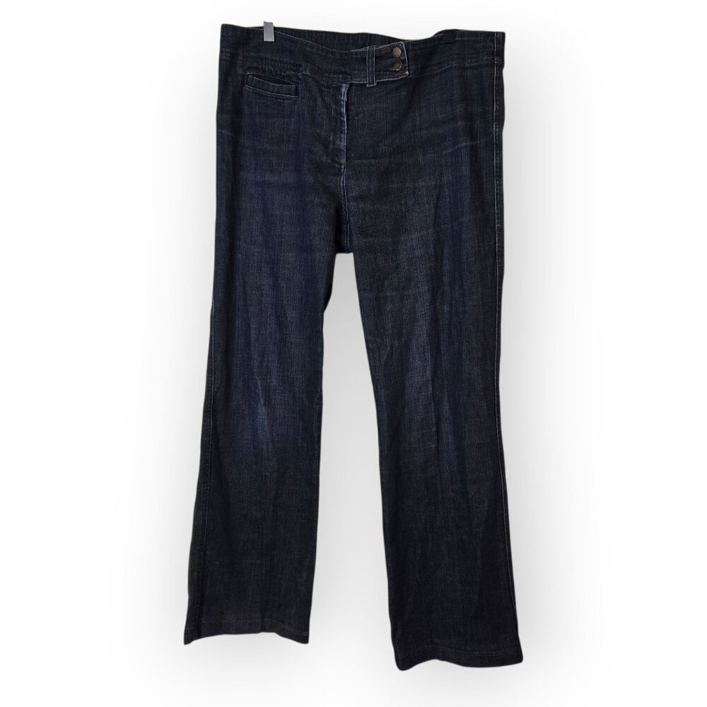 Eileen Fisher jeans womens Medium dark-wash blue straight-leg